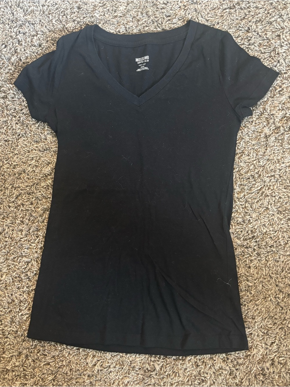 Mossimo Supply Co. Black V-Neck Short Sleeve Tee